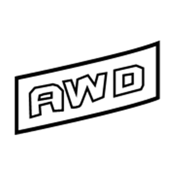 GM 84114504 Nameplate, Black