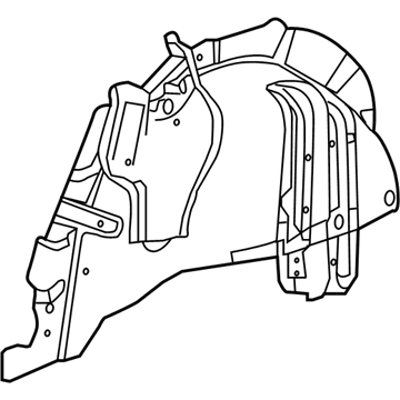 GM 84473364 Inner Wheelhouse, Rear Passenger Side