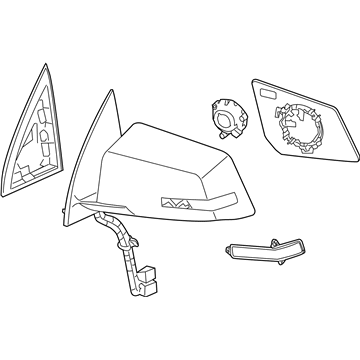 Saturn 25894447 Mirror Assembly