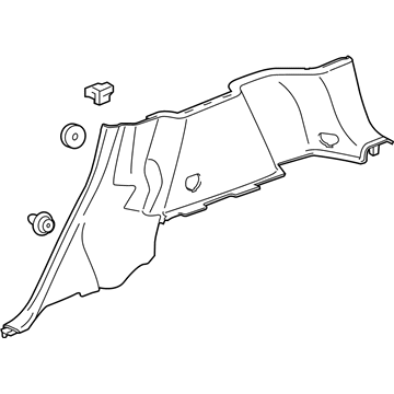GM 22862880 Lower Trim Panel, Titanium, Rear Driver Side