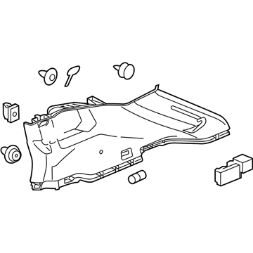 GM 22823099 Upper Trim Panel, Rear Driver Side