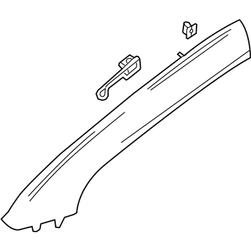 GM 84348863 Windshield Pillar Trim, Black, Driver Side