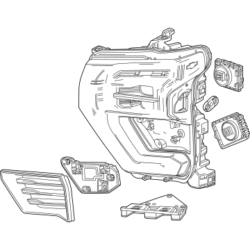 Chevy 85044249 HEADLAMP,(INCLUDES 3-5,7-10,15-18)(FOR USE ON VEHICLES BUILT ON OR AFTER 18-DEC-2023)(FOR 1ST DESIGN SEE 86514718)