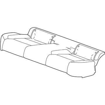 GM 84298078 Cushion Cover, Black, Rear