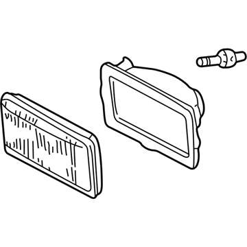 GM 16524709 Fog Lamp, Front Driver Side