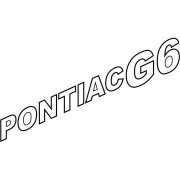 Pontiac 15290127 Nameplate