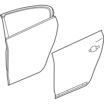 GM 23282696 Door Shell, Rear Passenger Side