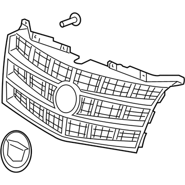 GM 23139253 Grille Assembly, Silver