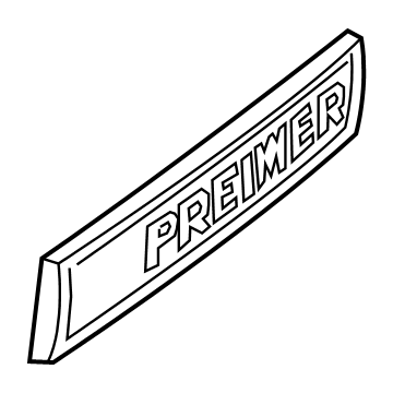 GM 84313995 Nameplate, Rear