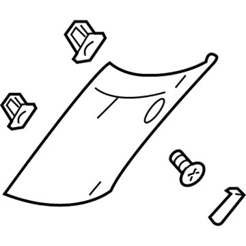 Chevy 21993329 Upper Quarter Trim