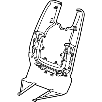 GM 22867385 Seat Back Panel, Black, Front