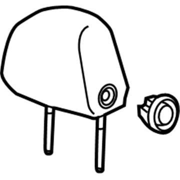 GM 22997299 Headrest, Brown, Front