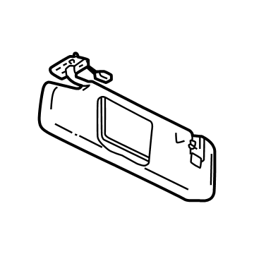GM 85596547 Sunvisor, Jet Black, Driver Side