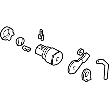GM 15782681 Lock Cylinder, Front