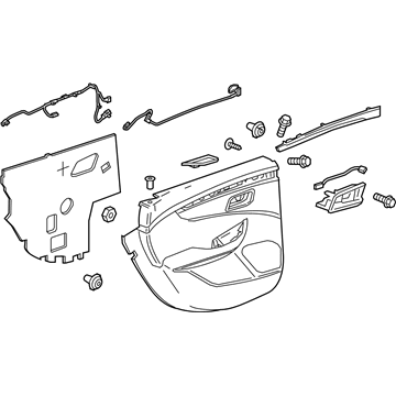 GM 84067054 Door Trim Panel, Rear Driver Side