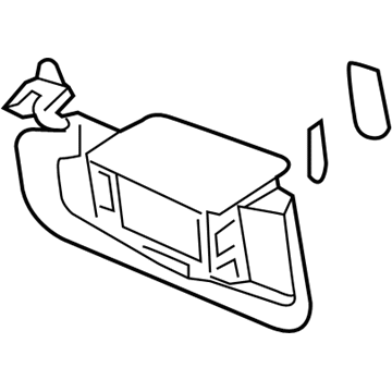 GM 23223684 Sunvisor, Driver Side