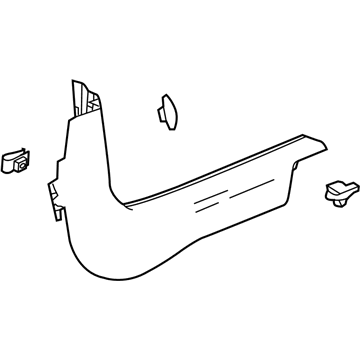 GM 42497292 Front Sill Plate, Black, Driver Side