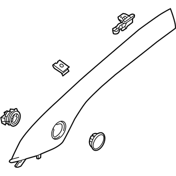 GM 42742647 Windshield Pillar Trim, Gray, Driver Side