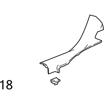 GM 42497300 Rear Sill Plate, Black, Driver Side