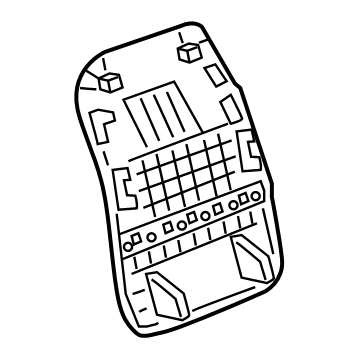 GM 84312118 Seat Back Panel, Black, Front
