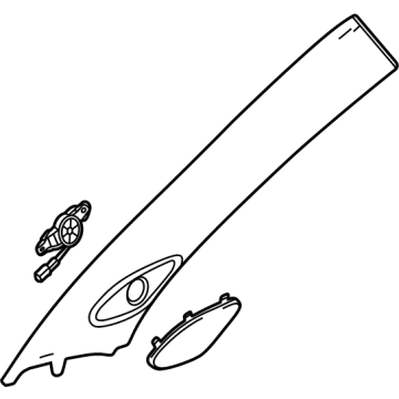GM 84824930 Windshield Pillar Trim, Jet Black, Driver Side