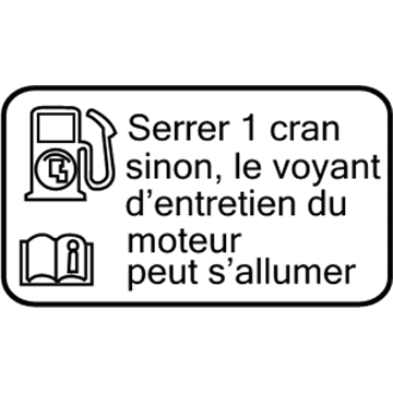 Chevy 84089673 Fuel Label