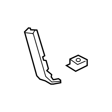 GM 84046761 Side Reinforcement, Black, Rear Driver Side