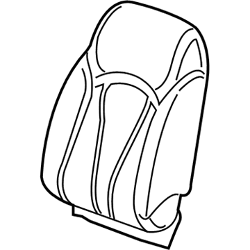GM 84047782 Seat Back Cover, Black, Front