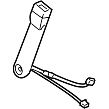 GM 19121539 Buckle End, Titanium, Driver Side