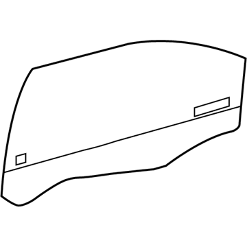 GM 22683746 Door Glass, Front Passenger Side