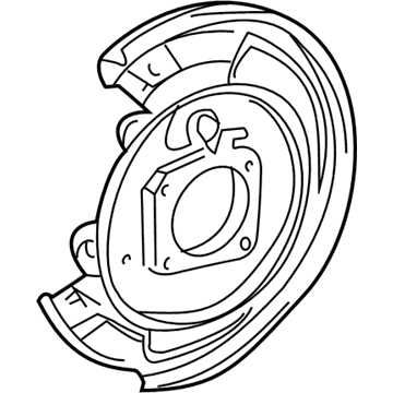 GM 19184536 Backing Plate, Rear Passenger Side