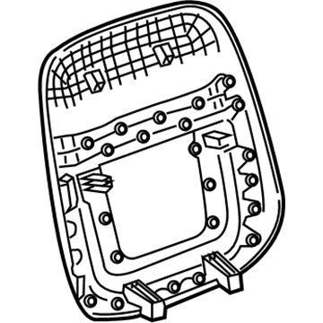 GM 84623945 Seat Back Panel, Black, Front