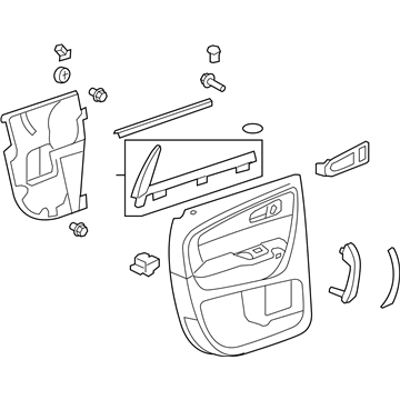 GM 23273317 Door Trim Panel, Titanium, Rear Passenger Side