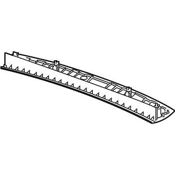 GM 84376897 Upper Gate Trim, Jet Black, Driver Side