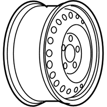 GM 9595657 Wheel, Steel, Black