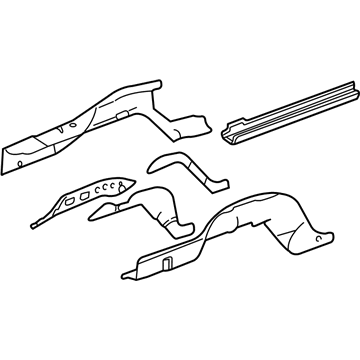 GM 19120422 Lower Rail, Front Passenger Side