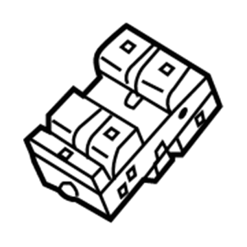 GM 13305370 Window Switch, Black, Passenger Side