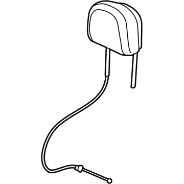 GM 13489642 Headrest, Black, Front