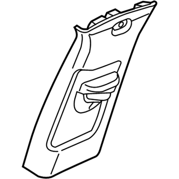 GM 84543883 Upper Center Pillar Trim, Black, Driver Side