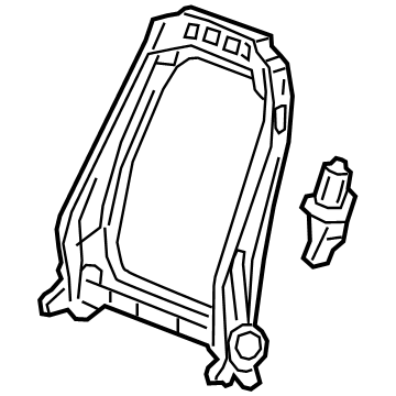 Buick 13551363 FRAME,FRONT SEAT BACK(INCLUDES 7,10)(POWER RECLINING)(POWER LUMBAR)