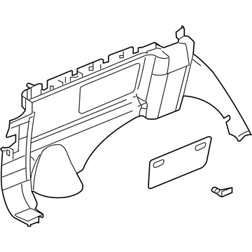 GM 15801013 Lower Quarter Trim, Gray, Driver Side