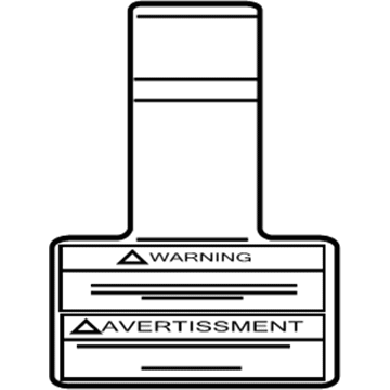 GM 96425023 Air Bag Label