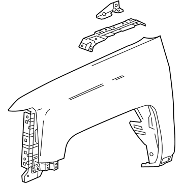 GM 23303550 Fender, Front Driver Side