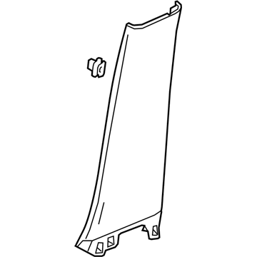 GM 39137942 Lower Center Pillar Trim, Black; Gray, Inner Passenger Side