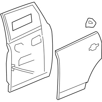 GM 20890799 Door Shell, Rear Passenger Side