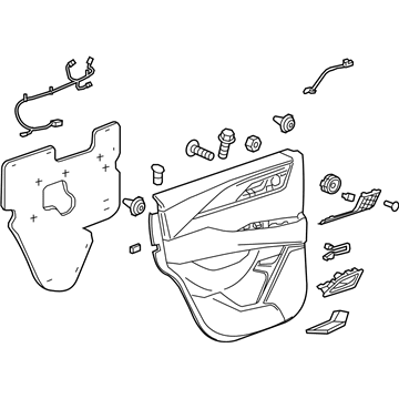 GM 22928448 Door Trim Panel, Rear Passenger Side