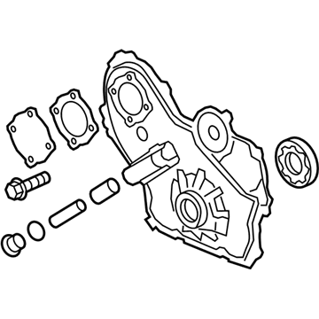 GM 12637040 Oil Pump, Green Line, Front