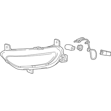 GM 42663533 Signal Lamp Assembly, Front Driver Side