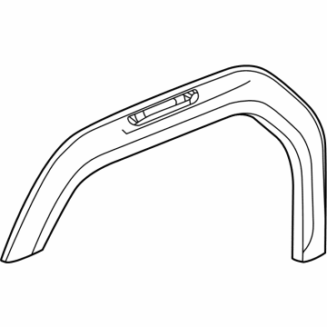 GM 84848522 Wheel Opening Molding, Black, Front Driver Side