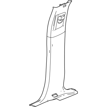 GM 85595041 Center Pillar Trim, Jet Black, Passenger Side